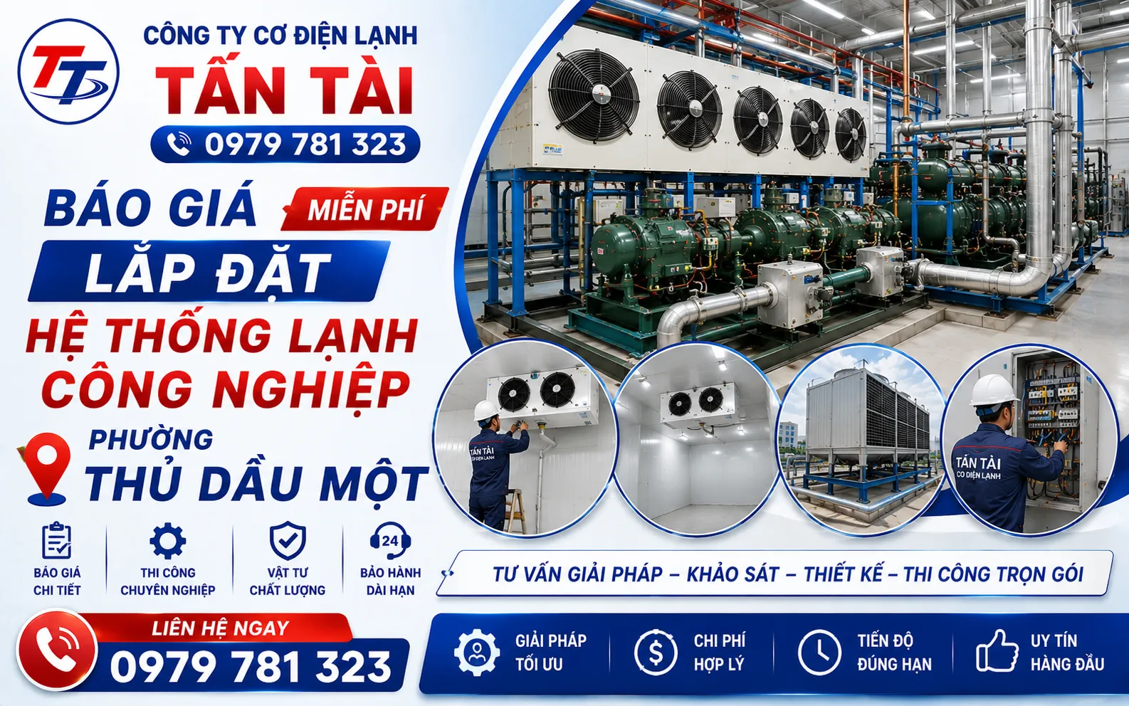 Báo giá lắp đặt hệ thống lạnh công nghiệp phường Thủ Dầu Một