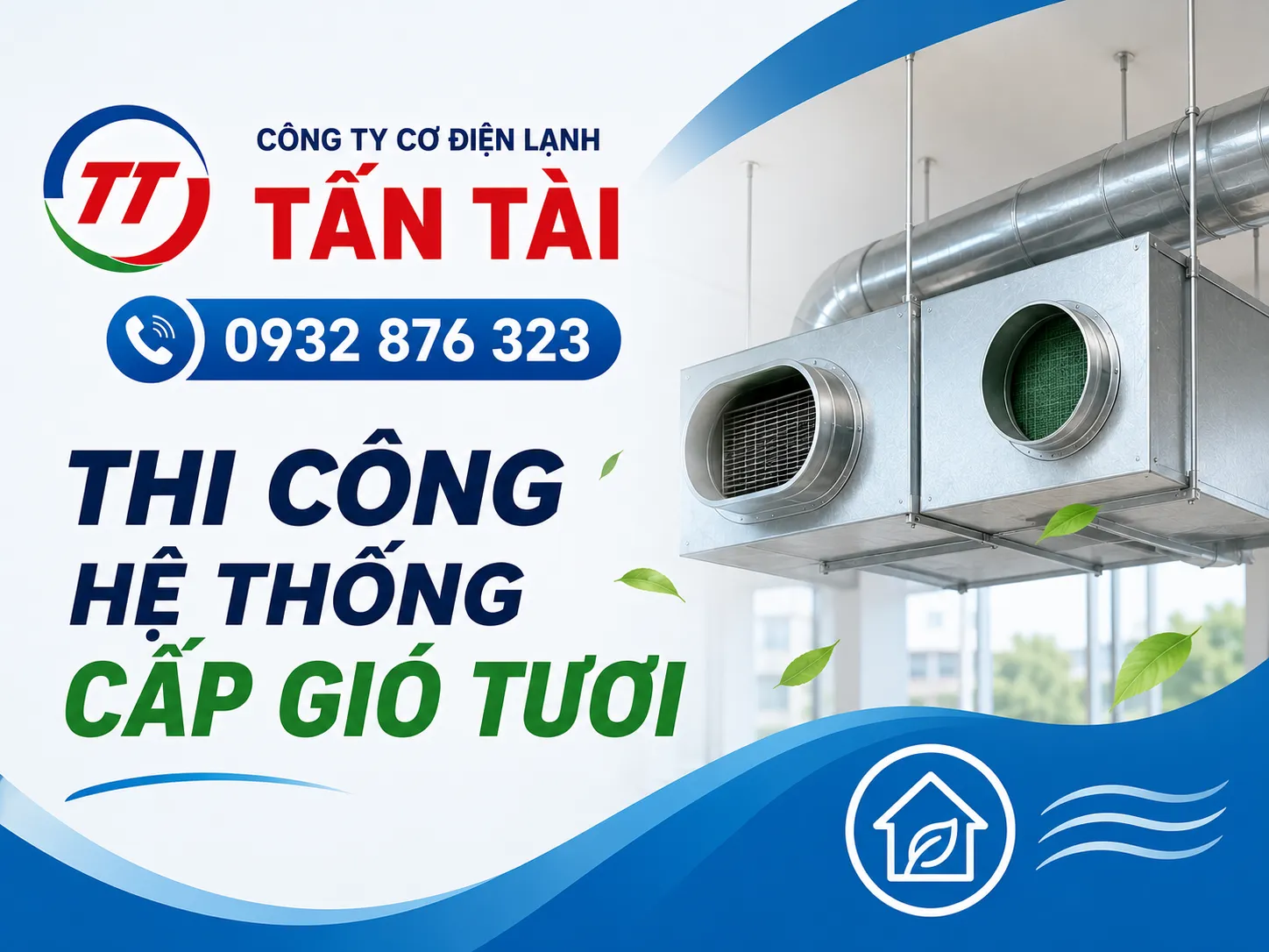 thi công hệ thống cấp gió tươi